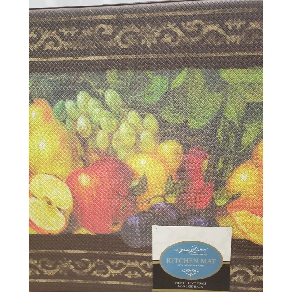 Non Slip Printed Kitchen Floor PVC Cushioned Foam Mat (18